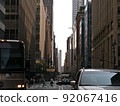 Madison Avenue, Manhattan, New York. A street that stretches straight through the valley of high-rise buildings. 92067416