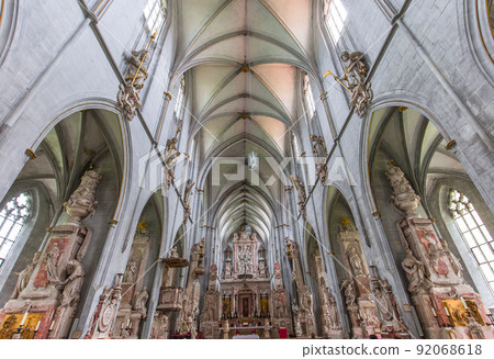 interiors of Salem abbey church, bavaria, germany interiors of Salem abbey church, bavaria, germany 92068618