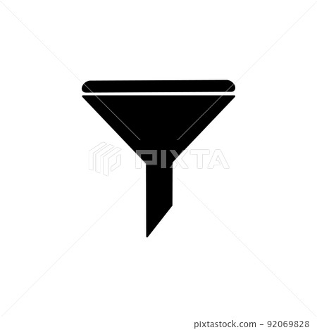 過濾器剪影圖標黑色 過濾器剪影圖標黑色 92069828