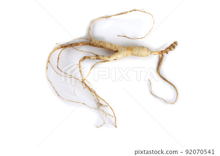 Ginseng isolated on white background 92070541