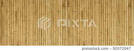 Bamboo banner background. Wooden texture bamboo plant on the decorative wall 92072047