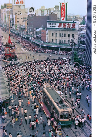 Kyoto Gion Gion Festival Yamahoko Cruise Streetcar Kyoto Streetcar Shijo Kawaramachi Summer Yasaka Shrine 92072082
