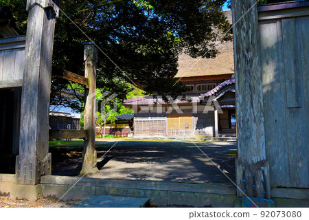 Hokuriku, Noto Peninsula, Wajima, Tokikuni (Honke Kami Tokikuni), thatched roof main house, Wajima City, Ishikawa Prefecture 92073080