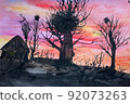 Huge nest. Abstract painting 92073263