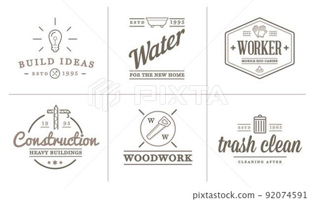 Set of Vector Construction Building Icons Home and Repair can be used as Logo or Icon in premium quality Set of Vector Construction Building Icons Home and Repair can be used as Logo or Icon in premium quality 92074591