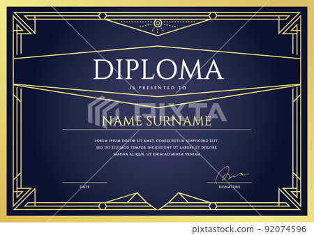 Diploma or Certificate Premium Design Template in Vector Diploma or Certificate Premium Design Template in Vector 92074596