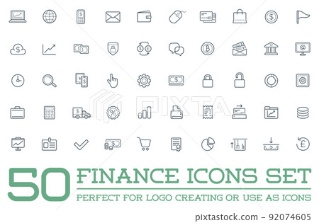 Set of Vector Finance Money Icons and Payments and Income Rich can be used as Logo or Icon in premium quality 92074605