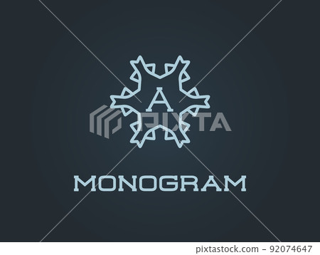 Compact Monogram Design Template with Letter Vector Illustration Premium Elegant Quality Compact Monogram Design Template with Letter Vector Illustration Premium Elegant Quality 92074647