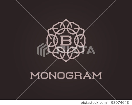 Compact Monogram Design Template with Letter Vector Illustration Premium Elegant Quality Compact Monogram Design Template with Letter Vector Illustration Premium Elegant Quality 92074648