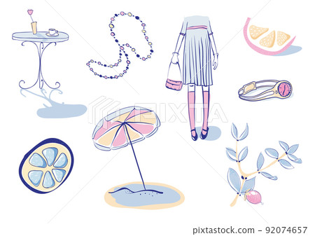 Vector Illustration Set of 8 Health and Beauty Objects Vector Illustration Set of 8 Health and Beauty Objects 92074657