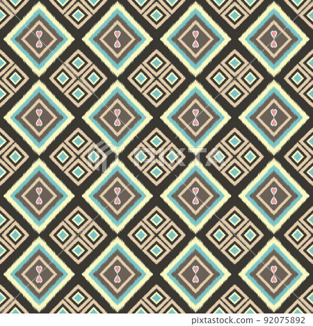 Ikat Ethnic abstract art.Folk embroidery,and Mexican style. Aztec geometric art ornament print.Design for carpet, wallpaper, clothing, wrapping, fabric, fashion. Ikat Ethnic abstract art.Folk embroidery,and Mexican style. Aztec geometric art ornament print.Design for carpet, wallpaper, clothing, wrapping, fabric, fashion. 92075892
