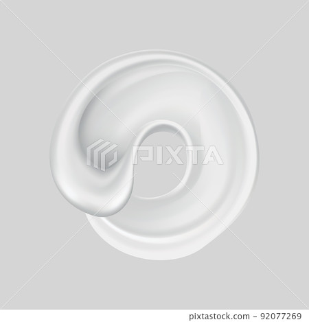 Cream smear of cosmetic white cream for skin isolated on background. Skincare or moisturizer advertising. Creamy smooth, smear cosmetic product. Lotion swatch for face care Cream smear of cosmetic white cream for skin isolated on background. Skincare or moisturizer advertising. Creamy smooth, smear cosmetic product. Lotion swatch for face care 92077269