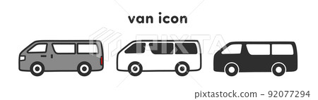 汽車一箱貨車貨車乘用車圖標 汽車一箱貨車貨車乘用車圖標 92077294