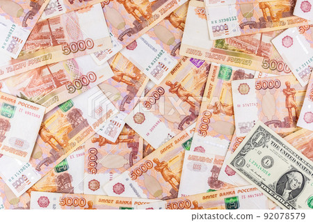 background of rubles and dollars 92078579