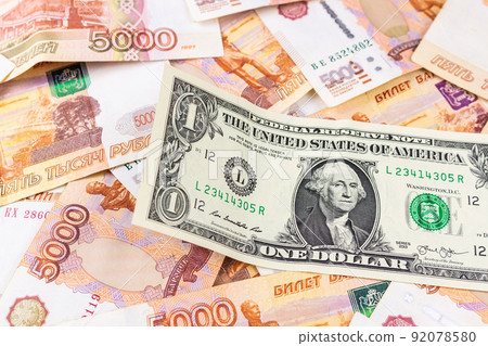 background of rubles and dollars 92078580