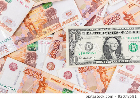background of rubles and dollars.. 92078581