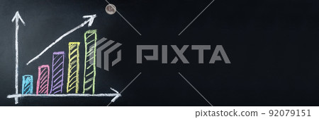 Business graph growth ruble 92079151