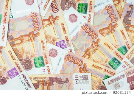 Russian money banknotes Russian money banknotes 92081154