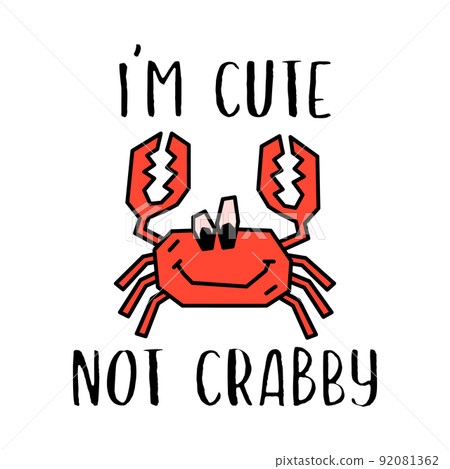 Vector banner with funny crab picture and text Vector banner with funny crab picture and text 92081362