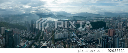 Aerial view of beautiful downtown landscape in shenzhen, China Aerial view of beautiful downtown landscape in shenzhen, China 92082611