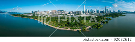 Aerial view of landscape in Shenzhen city,China 92082612