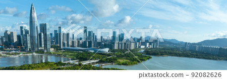 Aerial view of landscape in Shenzhen city,China 92082626