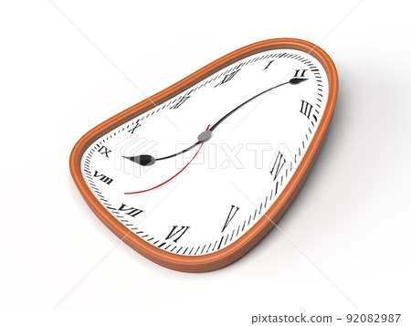 時空扭曲時鐘 3D 插圖 92082987