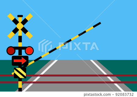 Railroad crossing in Japan - Stock Illustration [92083732] - PIXTA