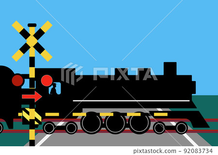 Railroad crossing in Japan 92083734