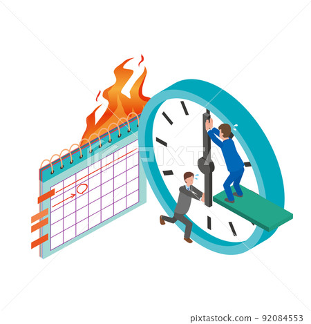 A businessman whose time limit is approaching A businessman whose time limit is approaching 92084553