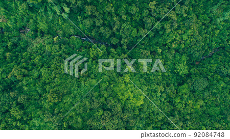 Aerial view of beautiful forest mountain landscape Aerial view of beautiful forest mountain landscape 92084748