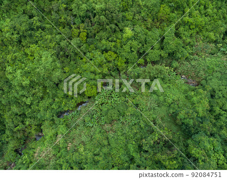 Aerial view of beautiful forest mountain landscape Aerial view of beautiful forest mountain landscape 92084751