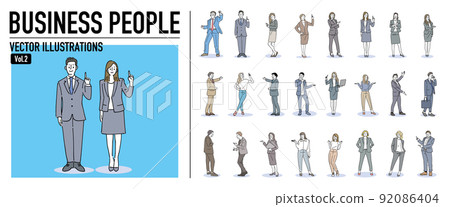 Person business fashionable illustration material 92086404