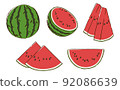 Watermelon hand-painted style 92086639