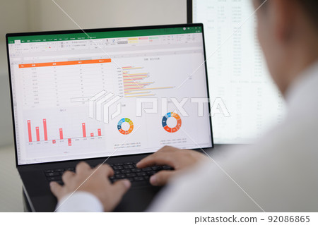 General affairs accounting office work sales office general office work staff spreadsheet graph General affairs accounting office work sales office general office work staff spreadsheet graph 92086865