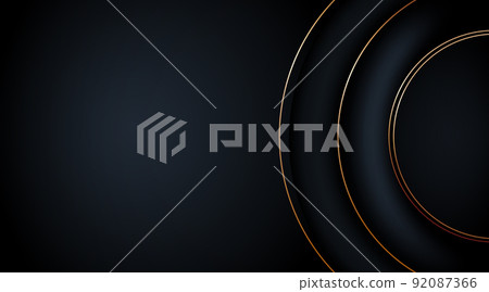 Black abstract circle illustration background 92087366