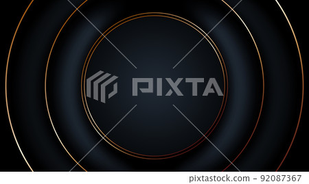 Black abstract circle illustration background 92087367