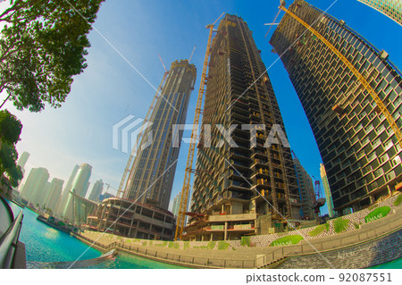 Dubai sunrises and skyscrapers (United Arab Emirates) 92087551