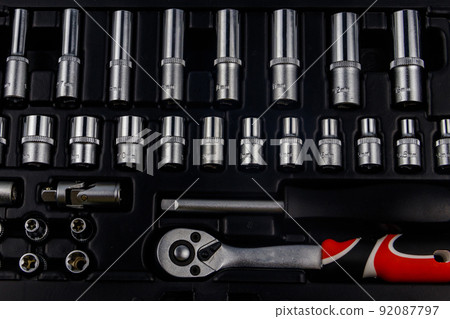 Close-up of universal tool kit for car repair Close-up of universal tool kit for car repair 92087797
