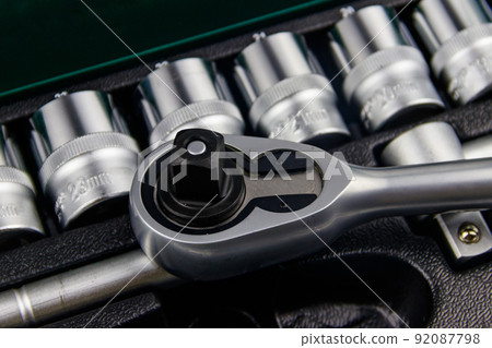 Close-up of universal tool kit for car repair Close-up of universal tool kit for car repair 92087798