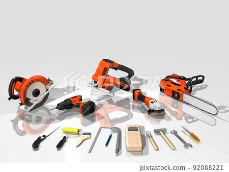 DIY tool carpenter tool remodeling repair renovation do-it-yourself (3DCG image) DIY tool carpenter tool remodeling repair renovation do-it-yourself (3DCG image) 92088221