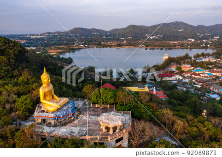 Big Buddha over the Khao Tao reservoir in Hua Hin, in Prachuap Khiri Khan, Thailand Big Buddha over the Khao Tao reservoir in Hua Hin, in Prachuap Khiri Khan, Thailand 92089871