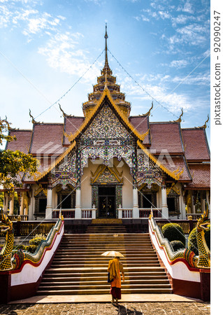 Wat Phra Phutthabat Tak Pha temple on top of the mountain in Lamphun, Thailand 92090247