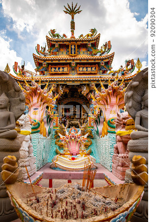 Chao Pho Nakharat Shrine or Chao Por Nakarat Chansen chinese temple in Nakhon Sawan, Thailand 92090304