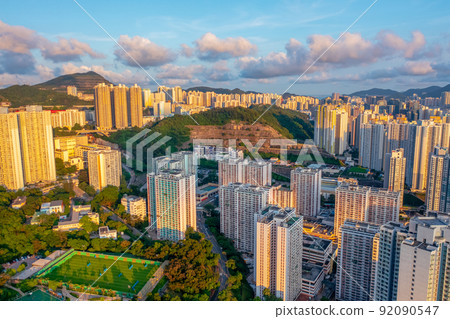 the cityscape of Ngau Chi Wan Park, hk 3 May 2022 the cityscape of Ngau Chi Wan Park, hk 3 May 2022 92090547