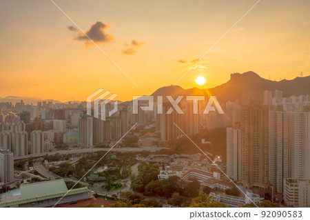 the Residential area next to Lion Rock, Hong Kong 3 May 2022 the Residential area next to Lion Rock, Hong Kong 3 May 2022 92090583