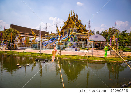 Wat Pa Charoen Rat temple in Pathum Thani, Bangkok, Thailand 92090828