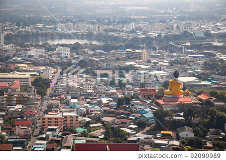 Wat Khiriwong temple on top of the mountain in Nakhon Sawan, Thailand 92090989