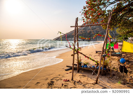 Pak Nam Pran Pranburi Beach in Hua hin, Prachuap Khiri Khan, Thailand 92090991
