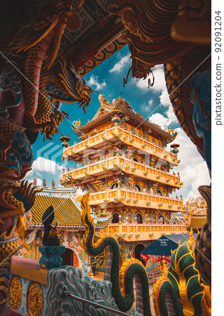 Chao Pho Nakharat Shrine or Chao Por Nakarat Chansen chinese temple in Nakhon Sawan, Thailand 92091204